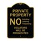 Signmission Designer Series-No Soliciting Loitering Trespassing. Violators Will Be Prosecu, 24" H, BG-1824-9946 A-DES-BG-1824-9946 - alternate 1
